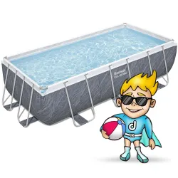 404 x 201 x 100 cm piscina de jardín con marco 11-in-1 Bestway 56721 en color azul