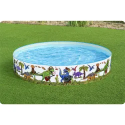 Piscina de Jardín Dinosaurios 244x46cm, perfecta para los pequeños amantes de los dinosaurios