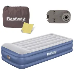 Bestway 67628 Colchón Hinchable 191x97x46 cm con Bomba Eléctrica