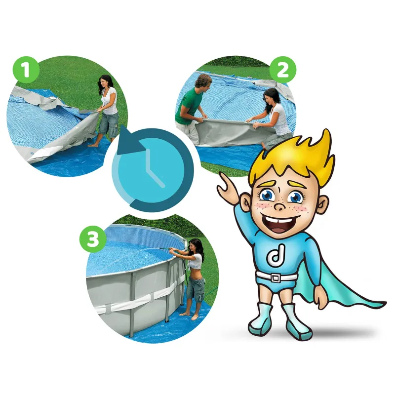 Piscina de jardín 457 x 107 cm, ideal para la diversión de los niños en verano