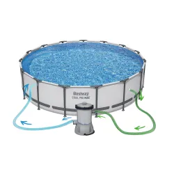 Piscina de jardín 457 x 107 cm, perfecta para relajarse en el verano