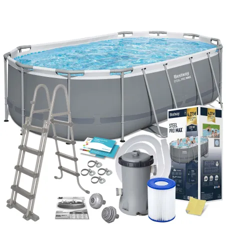 Piscina de jardín con estructura 427 x 250 x 100 cm 11en1 Bestway 56620