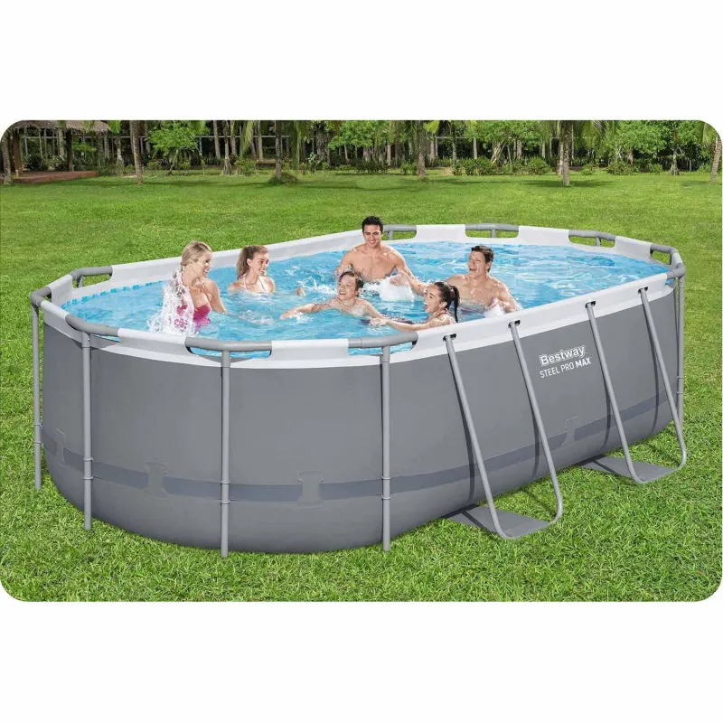 Piscina de jardín perfecta con estructura 427 x 250 x 100 cm 11en1 Bestway 56620