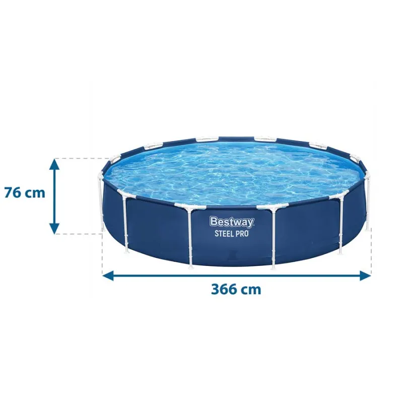 Piscina tubular apta para niños 366 x 76 cm para diversión familiar