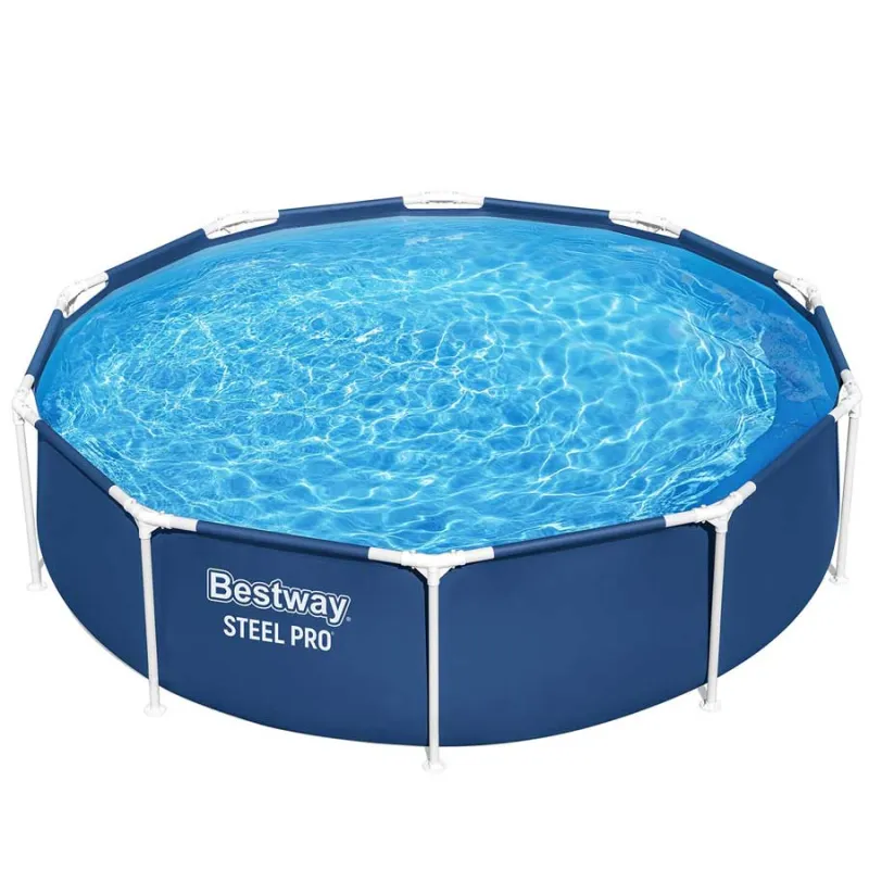 Piscina de jardín 305 x 76 cm 8-en-1, material resistente a los daños