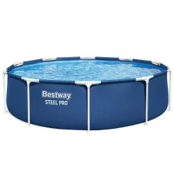 Piscina de jardín 305 x 76 cm 8-en-1, perfecta para la diversión al aire libre de los niños