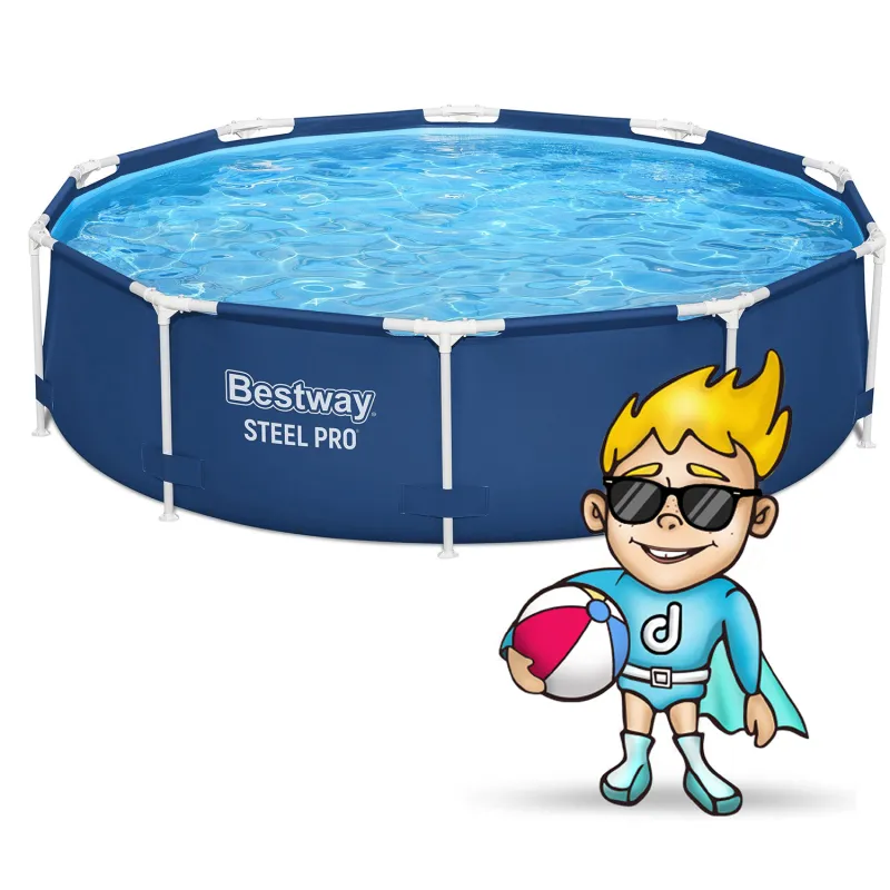 Piscina azul 305 x 76 cm, perfecta para actividades al aire libre en verano