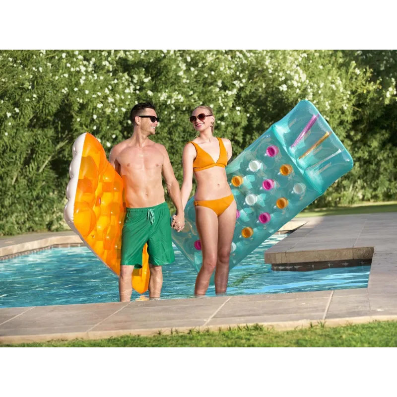 Colchón 188 x 71 cm Bestway 43014 azul, ideal para el jardín y la piscina