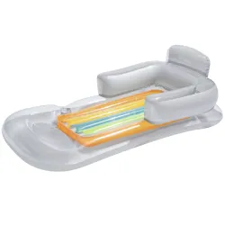 Colchón hinchable plateado para agua, cómodo y práctico
