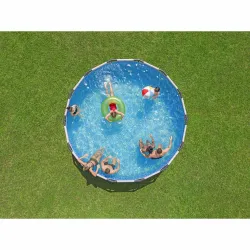 Estilo elegante para piscina de jardín 427 x 122 cm 12en1
