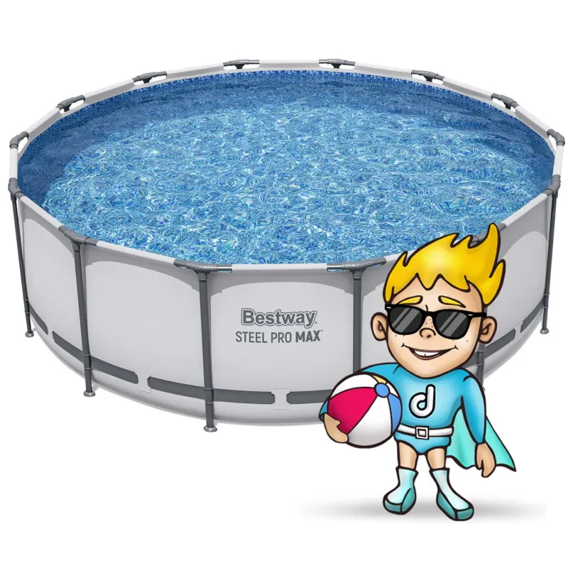 Base duradera para piscina de jardín 427 x 122 cm 12en1