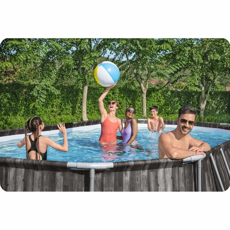 Piscina de jardín 610 x 366 x 122 cm, ideal para la diversión familiar