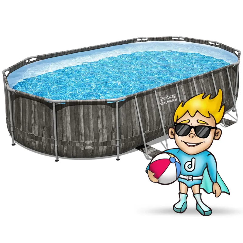 Piscina de jardín con marco 610 x 366 x 122 cm, ideal para el verano