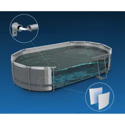 Piscina de jardín 610 x 366 x 122 cm, ideal para niños y adultos
