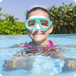 Máscara de natación turquesa elegante Bestway 22011 para niños y adultos