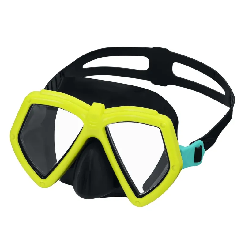 Máscara de natación amarilla Bestway 22040, ideal para aventuras de verano