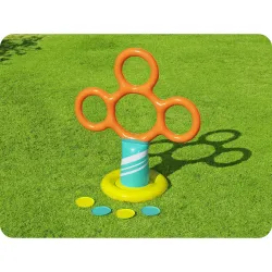 Bestway Soporte Frisbee con Aros para Niños, perfecto para juegos en el jardín