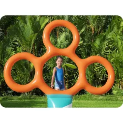 Bestway Soporte Frisbee con Aros para Niños, hecho de materiales duraderos para diversión al aire libre