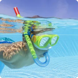Bestway 24035 Set de Buceo Verde, perfecto para aventuras de snorkel
