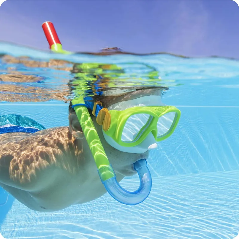 Bestway 24035 Set de Buceo Verde, perfecto para aventuras de snorkel