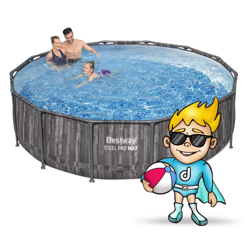 Piscina de jardín azul 427 x 107 cm Bestway 5614Z para disfrutar en familia