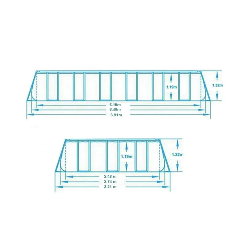Ideal para relajarse en el jardín, piscina con estructura 640 x 274 x 132 cm