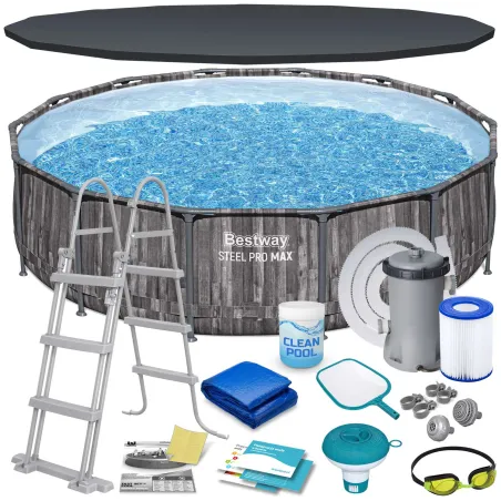 Bestway 5614Z piscina desmontable 427 x 107 cm, perfecta para el exterior