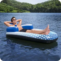 Colchón de Nado Indigo Wave Bestway 43533, ideal para relajarse en el agua