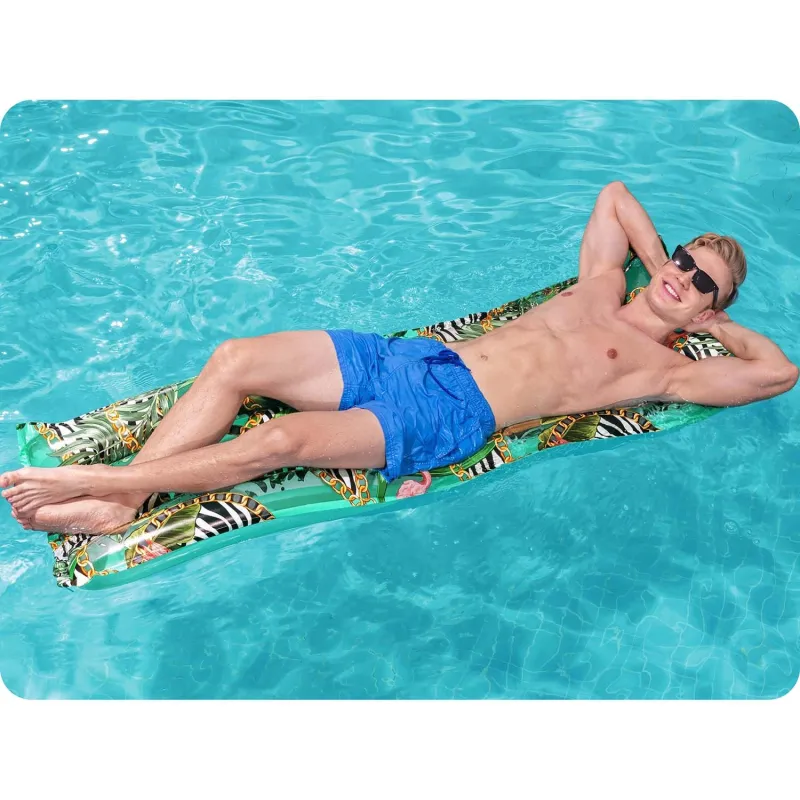 Colchón de natación Jungla de material resistente, ideal para las vacaciones