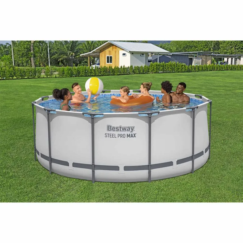 Piscina con estructura 366 x 122 cm, ideal para relajarse en verano