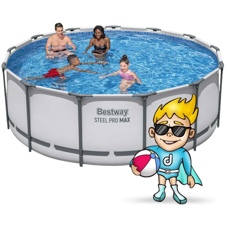 Piscina de jardín 396 x 122 cm fabricada con materiales resistentes, duradera