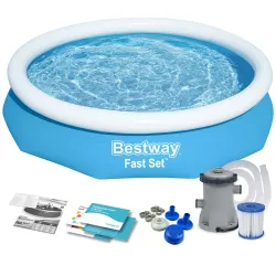 Bestway 57450 Piscina Hinchable Jardín 244 x 61cm 9en1