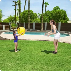 Pelota de playa amarilla elegante 51 cm Bestway 31036, perfecta para jugar en el jardín