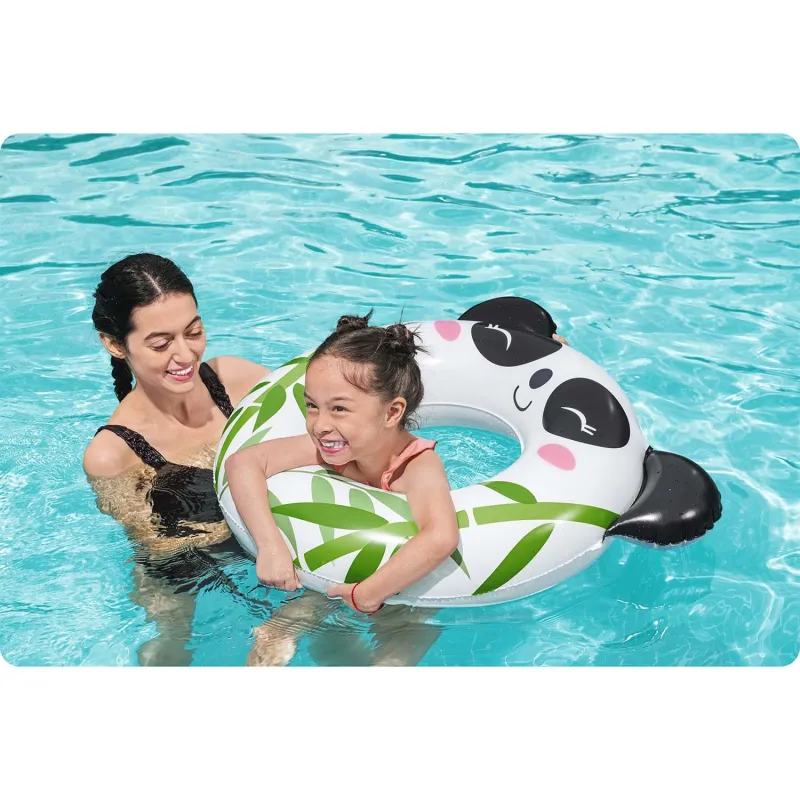 Flotador panda, perfecto para diversión en la piscina o en la playa para niños