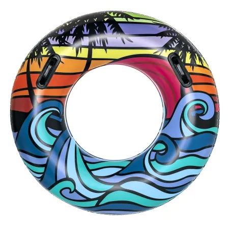 Anillo de natación azul 91 cm, ideal para la diversión veraniega en el agua