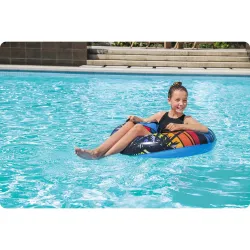 Flotador azul elegante, un gran accesorio para la playa o la piscina