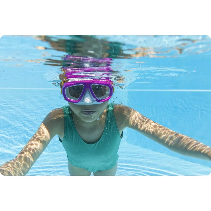 Máscara de natación rosa elegante, ideal para niños y adultos