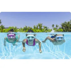 Máscara de natación rosa, perfecta para usar en la piscina o en la playa