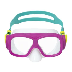 Máscara de natación cómoda rosa-turquesa, ideal para las vacaciones