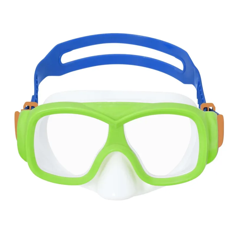 Máscara de natación de alta calidad con diseño verde-azul, ideal para niños