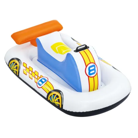 Ponton hinchable en forma de coche de carreras para niños, perfecto para jugar en el agua