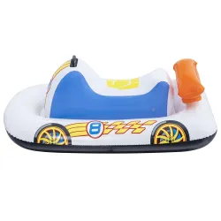 Perfecto para jardín o piscina, pontón hinchable en forma de coche de carreras para niños