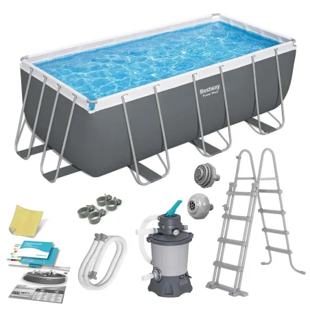 Piscina con estructura 412 x 201 x 122 cm 10en1, perfecta para el verano al aire libre