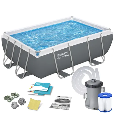 Piscina de jardín con estructura 282 x 196 x 84 cm 10-en-1 Bestway 56629N