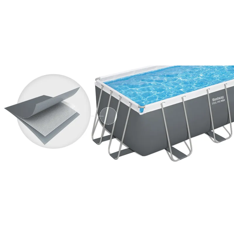 Piscina de jardín azul 412 x 201 x 122 cm 11-en-1 para diversión familiar
