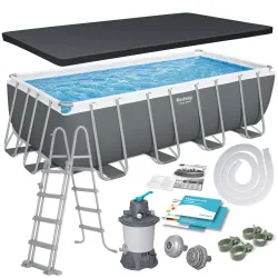 Piscina de Jardín con Estructura 488 x 244 x 122 cm 11en1 Bestway 56671N