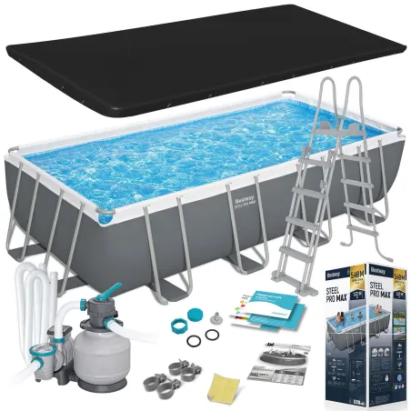 Bestway 56466N piscina de jardín 549 x 274 x 122 cm, diseño resistente