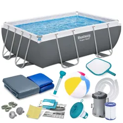 Piscina de Jardín con Marco 282 x 196 x 84 cm Set 16 en 1 Bestway 56629N