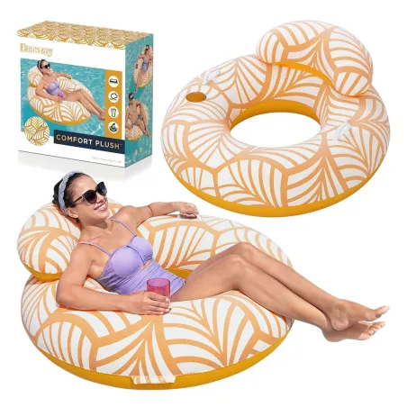 Bestway 43643 Flotador Hinchable con Respaldo, flotador cómodo y colorido