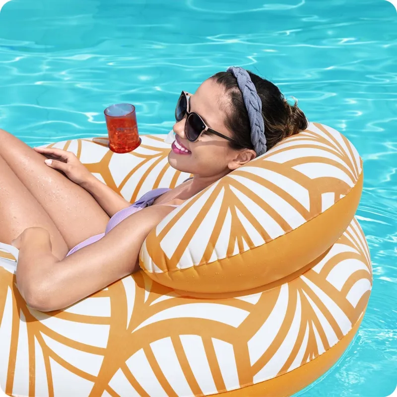 Bestway 43643 Flotador Hinchable con Respaldo, perfecto para relajarse en el agua